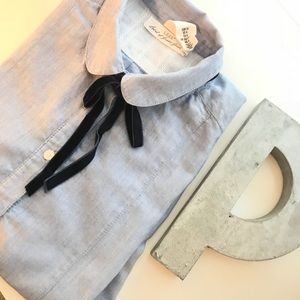 H&M long sleeve chambray shirt